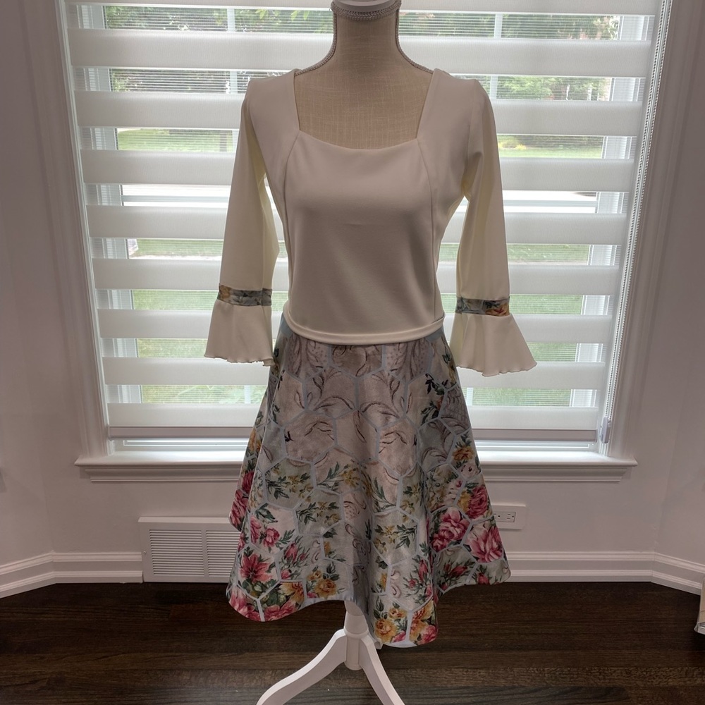 Ted Baker (altered) Fit and Flare Floral Dress